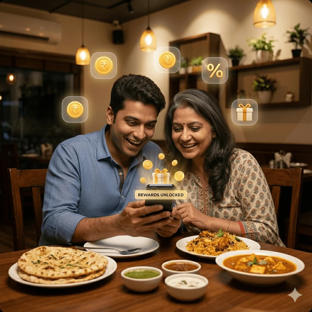 Point-based loyalty program showing customer rewards